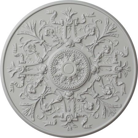 Ekena Millwork Versailles Ceiling Medallion (Fits Canopies up to 3 1/4"), Hand-Painted Frost, 33"OD x 1 3/4"P CM33VEFRF